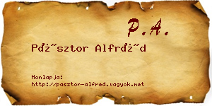 Pásztor Alfréd névjegykártya